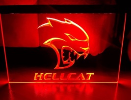 Hellcat Illuminated Led Neon Sign Home Decor, Garage, Lights Craft Art  - £20.59 GBP+