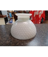 Vintage Hobnail White Milk Glass Lamp Shade Hurricane Globe 8&quot; Fitter 5.... - $54.25 CAD