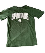 Michigan State Spartans Men’s Med T-shirt Green Champion Football Short ... - £7.57 GBP