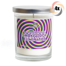 4x Candles Special Blue Lavender Dreams Smoke Odor Eliminator Candle | 14.8oz - £38.44 GBP