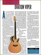 Ovation Viper acoustic/electric guitar sound check review 1994 pin-up article - £3.39 GBP