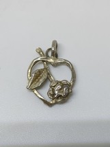 Vintage Sterling Silver 925 Rose Flower Charm Pendant - $11.99