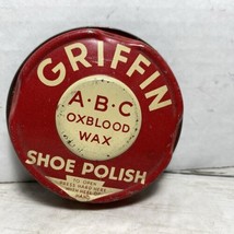 1940&#39;s Vintage Griffin ABC Oxblood Wax Shoe Polish Tin Empty Tin - £15.49 GBP
