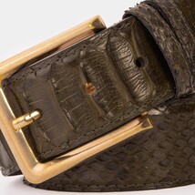 The Bethesda Green Snake Snk Leather Belt image 3