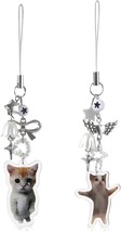 Cute Y2K Cat Phone Charms Aesthetic Cell Phone Straps Butterfly and Star... - $28.64