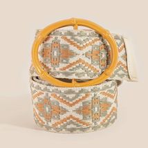 Embroidered Boho Floral Belt Ivory - $19.80