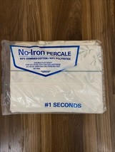 No-Iron Percale Double Flat Sheet Vintage #1 Seconds New Old Stock - $336.26 MXN
