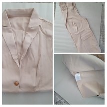 Women&#39;s Sleeveless Button Blazer-Collard Vest, Tan. Measurement Armpit t... - $20.00