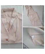 Women&#39;s Sleeveless Button Blazer-Collard Vest, Tan. Measurement Armpit t... - $24.69 CAD