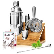 Mixology Bartender Kit Cocktail Shaker Set By : Drink Mixer Set With Bar... - $45.59