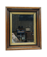 Antique Victorian Gold Gilt Walnut Picture Frame Mirror Black Wood c. Ci... - $121.25