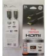 2 CABLES GE  1080P HDMI To HDMI 3-ft Black - £17.57 GBP