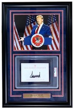 President Donald Trump Encadré Signé Livre Insert W/11x14 NRA Photo PSA - £1,136.40 GBP