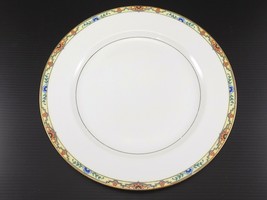 Vintage Royal Bayreuth Bavarian Porcelain 10&quot; Dinner Plate Orange &amp; Blue Flowers - £7.81 GBP