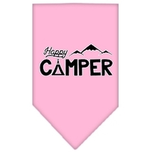 Happy Camper Screen Print Bandana Light Pink Size Large - £9.11 GBP