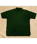 Men&#39;s Hunt Club Polo Golf Shirt Short Sleeve Collared Top Green XL 100% ... - $14.92