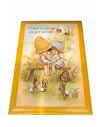 Vtg 80’s Hallmark Wall Plaque A Friend Is A Present You Give Yourself 50... - €15,07 EUR