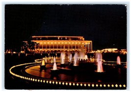 Vintage Copenhagen Tivoli New Concert Hall Night View Postcard - $5.95