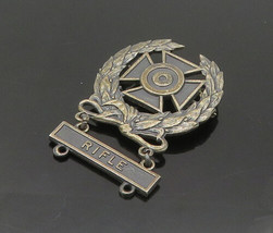 925 Sterling Silver - Vintage WW2 Rifle US Army Badge Brooch Pin - BP7465 - £41.16 GBP