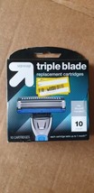 Up &amp; Up Men&#39;s Triple Blade Razor Replacement Cartridges 10 Count Fits Mach3 - £6.85 GBP