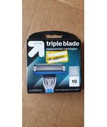 Up &amp; Up Men&#39;s Triple Blade Razor Replacement Cartridges 10 Count Fits Mach3 - £6.75 GBP