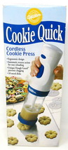 Wilton Cookie Quick Cordless Cookie Press 9 Design Discs 2104-4014 US Se... - $12.79