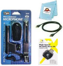 Microphone+ Card Reader + HDMI Cable + Cloth for Panasonic Lumix DC-S5, ... - $33.29