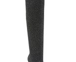 LAUREN LORRAINE Jenny OTK Boots Black Shimmer Stretch sz 6 - $29.65