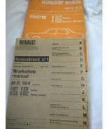 RENAULT 12 M.R.164 SEDAN STATION WAGON WORKSHOP MANUAL &amp; Amendment N1 - £32.43 GBP