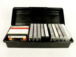 Lot of 16 Cassette Tapes, Storage Case, Classical, Hawaiian, Patriotic, #CST-01 - £19.43 GBP