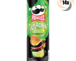 14x Cans Pringles Scorchin&#39; Chili &amp; Lime Flavor Potato Crisps Chips Snac... - $54.54