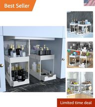 Cabinet, 2 Pack Under Sink Organizer, 2 Tier Sliding Bathroom Kitchen Or... - $71.26