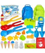 25Pcs Sand Molds Beach Toys Snowball Maker Tool Winter Snow Toys Kit Wit... - £35.99 GBP