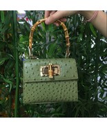 2021 New Summer Small Bamboo Bag Handle Fashion Tote Small Bag Two Size ... - £41.11 GBP