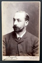 Antique Cabinet Card Man with Scruffy Beard and Receding Hairline A. Naegeli NY - $16.00