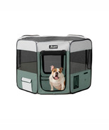 JESPET Pet Dog Playpens 61&quot; Portable Soft Dog Exercise Pen Kennel, Shale... - $1,710.42 MXN