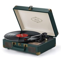 Record Player 3-Speed Belt Drive Turntable For Vinyl Bluetooth Record Player Wit - $91.99