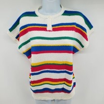 Colter Bay Vintage Knit Women Sweater Size XL Sleeveless Colorful - £20.05 GBP