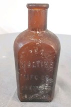 Antique medicine bottle THE MALTINE  MF&#39;G. CO. CHEMISTS  NEW YORK amber ... - $187.20 MXN