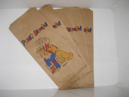 4 Vintage 1984 Punky Brewster Brown Paper Lunch Bag Lunchbox Bags - £13.85 GBP