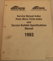 1993 Mercruiser Service Manual Index &amp; Service Bulletin Specs 90-806537930 693 - £19.56 GBP