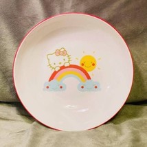 Hello Kitty Rainbow &amp; Sunshine 9 1/4&quot; Round Ceramic Serving Bowl- NEW - £15.57 GBP