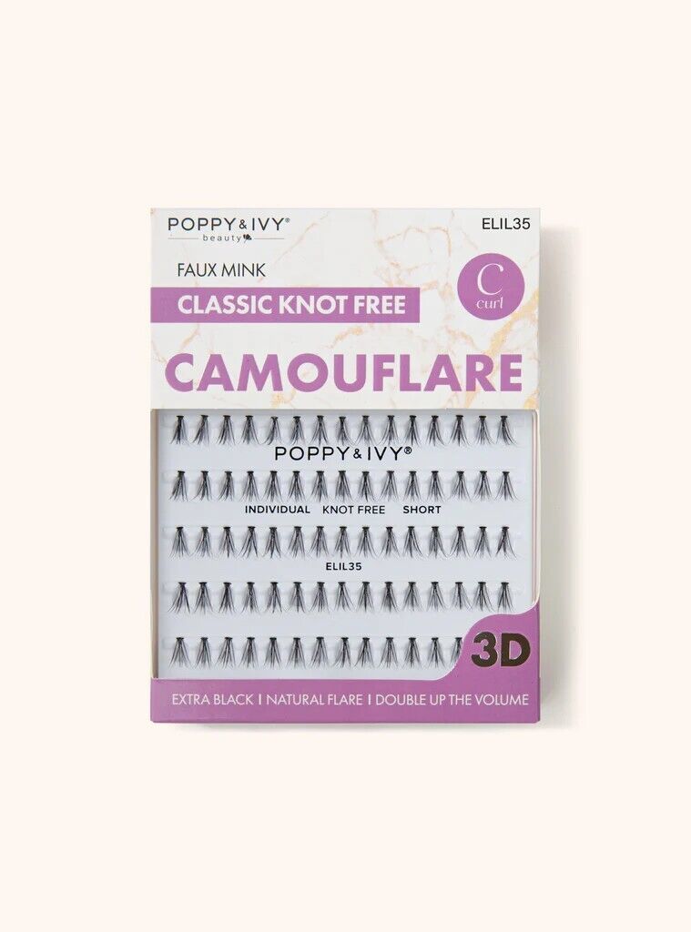 ABNY POPPY &amp; IVY FAUX MINK CLASSIC KNOT FREE CAMOUFLARE 3D LASHES #ELIL35 - $3.59