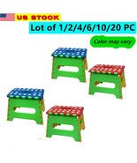 Lot of 2/4/6/10/20 Plastic 7&quot; Folding Stool w/ Handle for Bedroom Living... - $11.87+