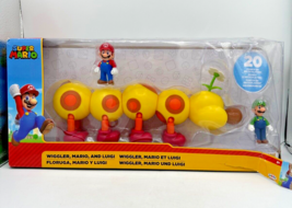 Wiggler Figure Multipack with Mario &amp; Luigi Nintendo Super Mario Jakks READ - £24.93 GBP