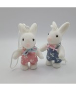 Handmade Bunny Easter Ornament Small Rabbit Felt 2.5 Inch Gender Reveal ... - £13.88 GBP