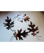 Oak Curved Leaves - Metal Art - Copper 4&quot; x 5&quot; - $23.73