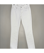 Ann Taylor - Size 8 White Modern Slim Leg Low Rise Denim Jeans - $582.09 MXN