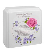 As I Sit In Heaven Rose White Granite Urn - $224.95