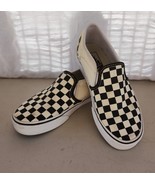 VANS Off The Wall Slip On Skate Shoes Black White Checkered Women Sz 6 K... - $36.85 CAD